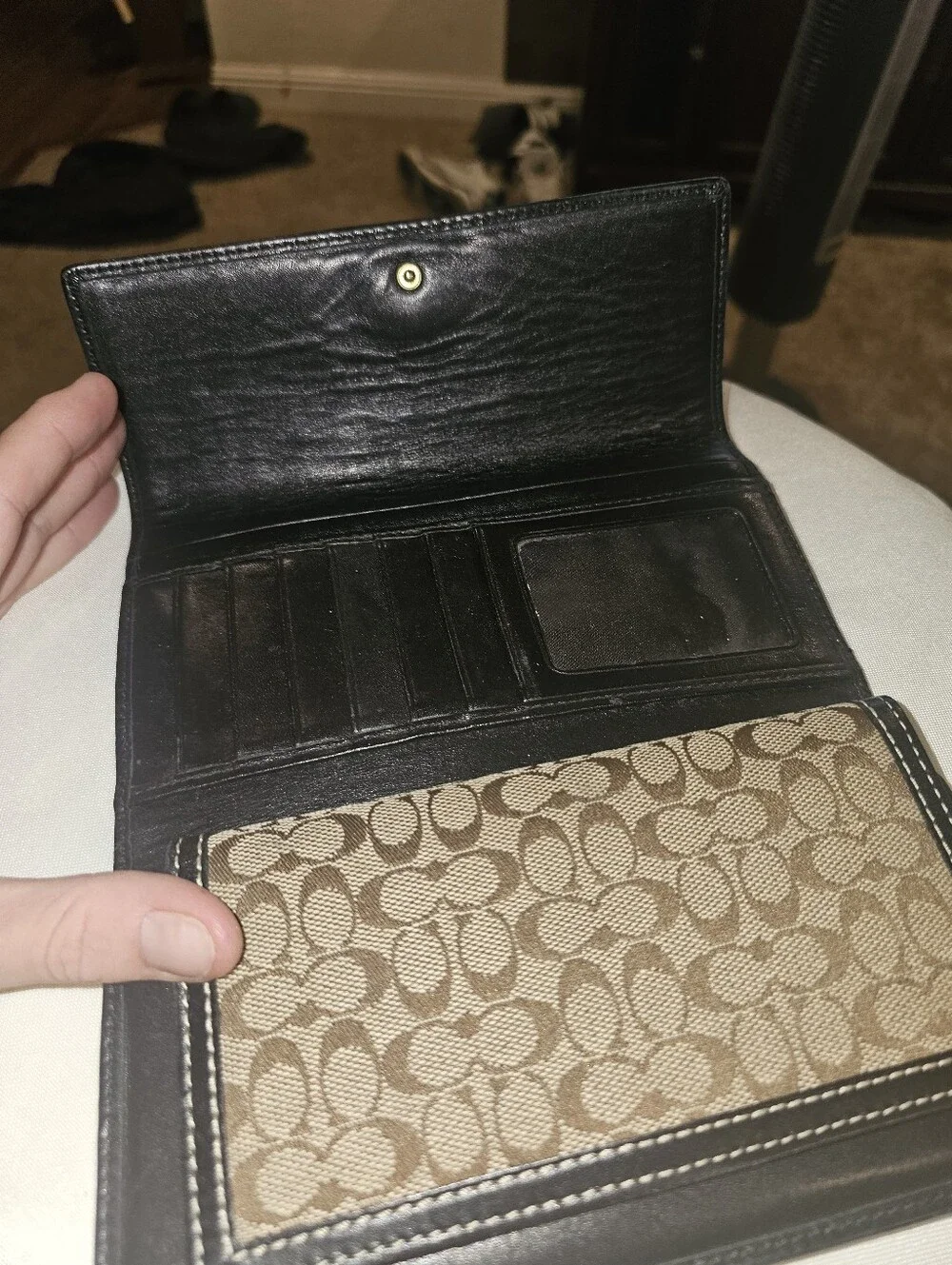 Coach trifold wallet